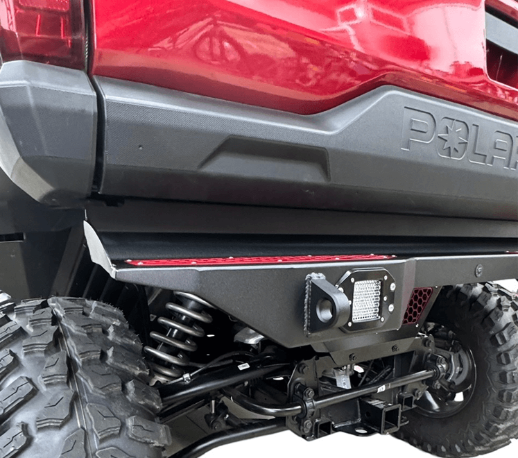 Polaris Ranger XD 1500 Rear Bumper — Polaris Ranger 1500XD Rear Bumper by AJK Offroad Low Close Up of Left Side