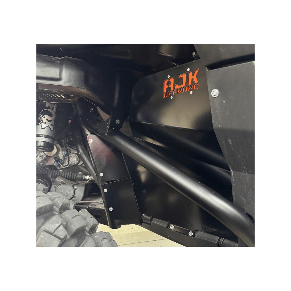 Polaris Xpedition Rear Mud Guards — Polaris Xpedition Rear Mud Guards by AJK Offroad Installed Side Close Up
