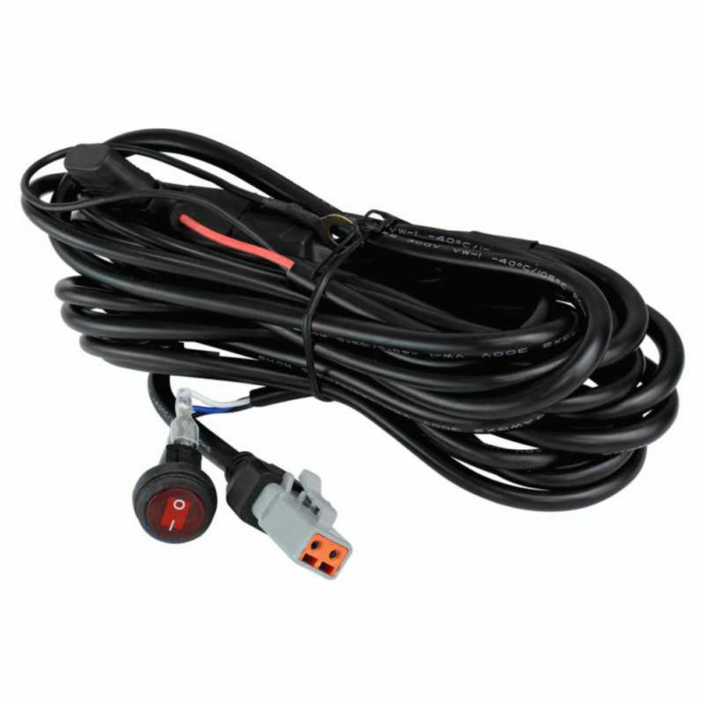 Ultra Slim Single Row 44.25" Light Bar — Ultra Slim Single Row 44.25" Light Bar by AJK Offroad Close Up of Power Cord