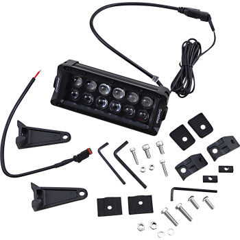 8-Inch White LED Light Bar with RGB Backlight | Saddle Tramp — product image