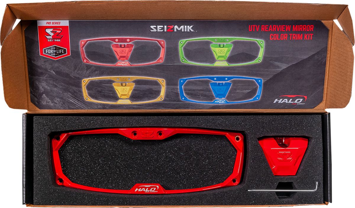 Seizmik Halo-RA Rearview Mirror Trim Kit – Red