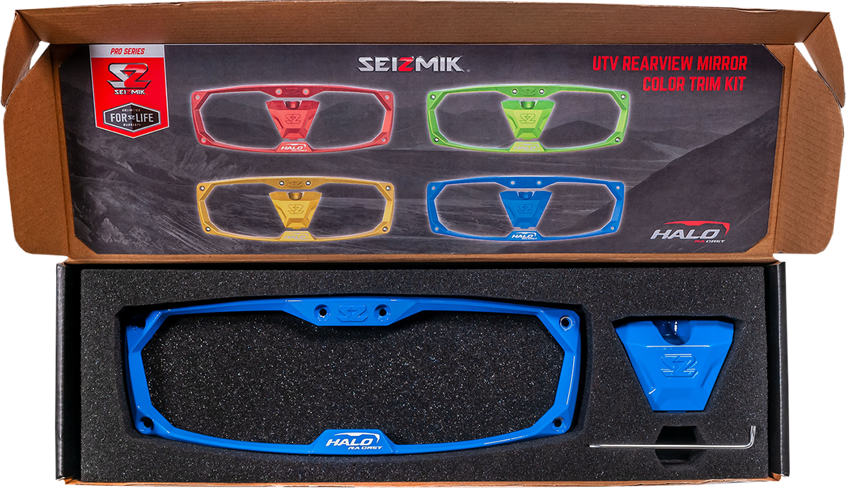 Seizmik Halo-RA Rearview Mirror Trim Kit – Blue