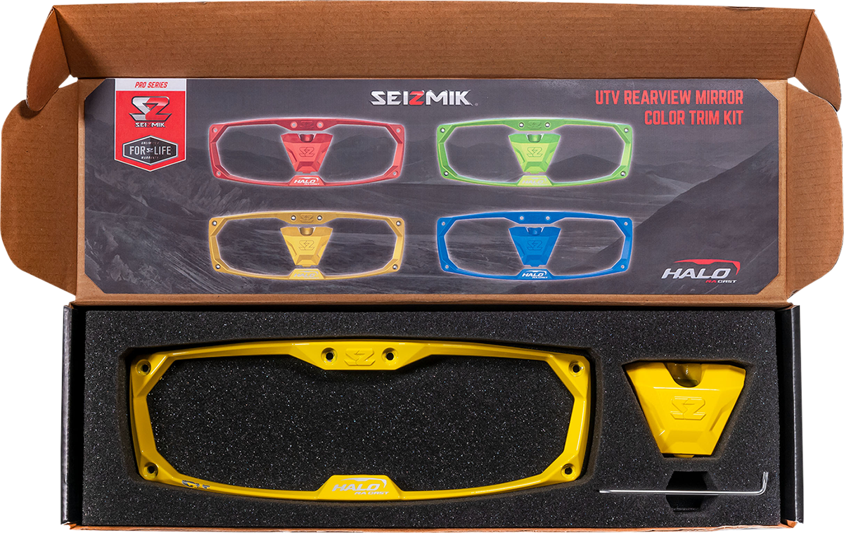 Seizmik Halo-RA Rearview Mirror Trim Kit – Yellow