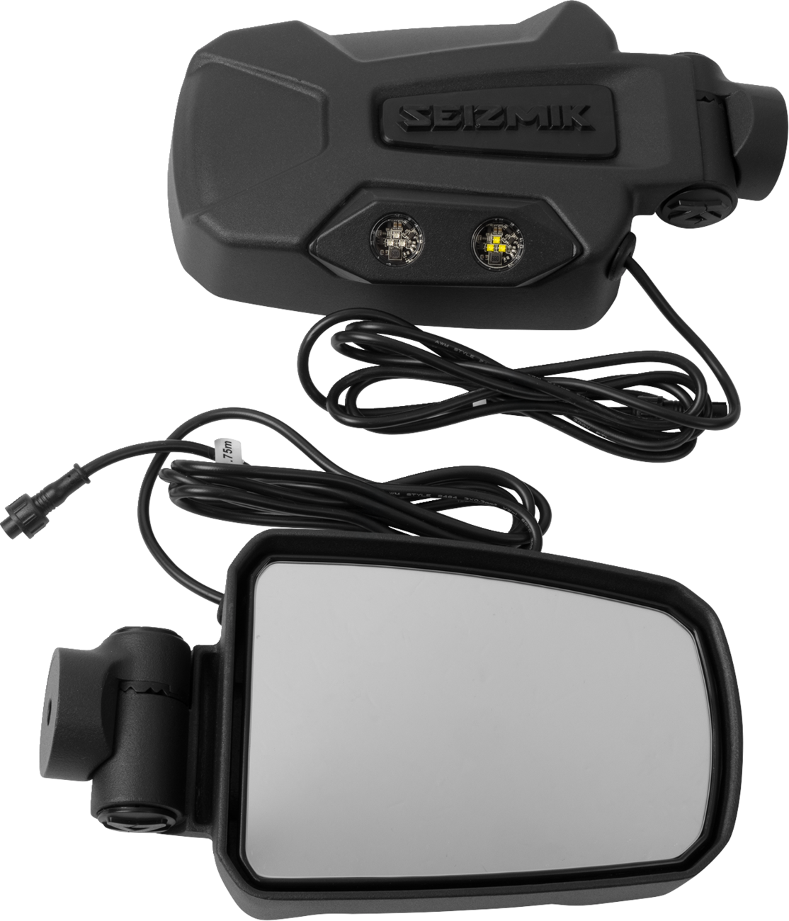 Seizmik Pursuit Night Vision Side Mirror Pair – 1.75 / 2-Inch Tube
