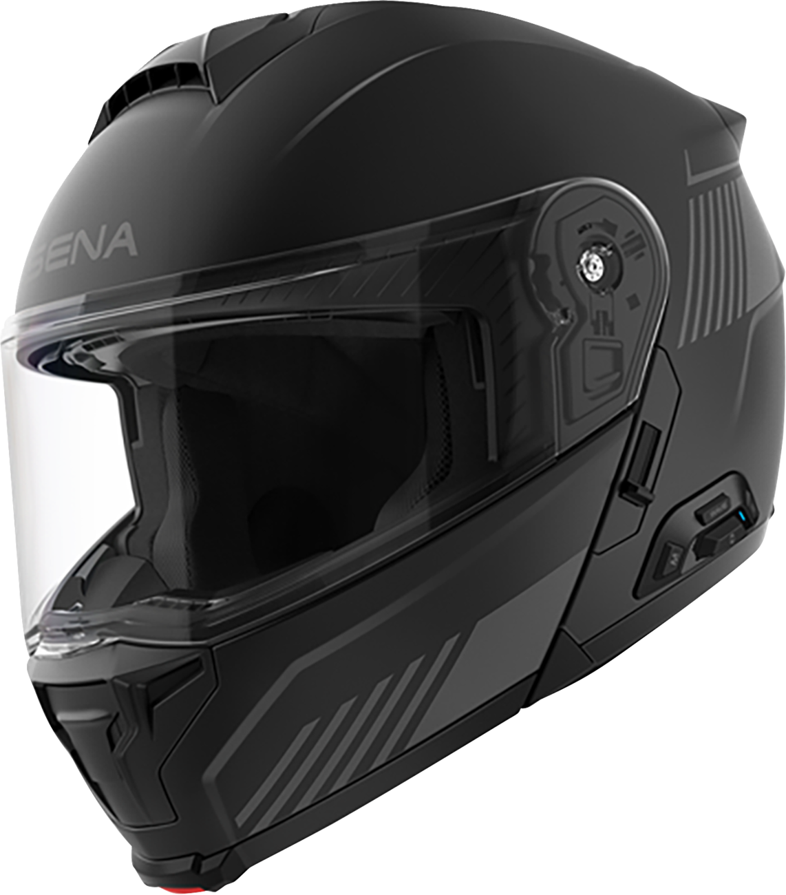 Sena Specter modular helmet in Matte Black — front view