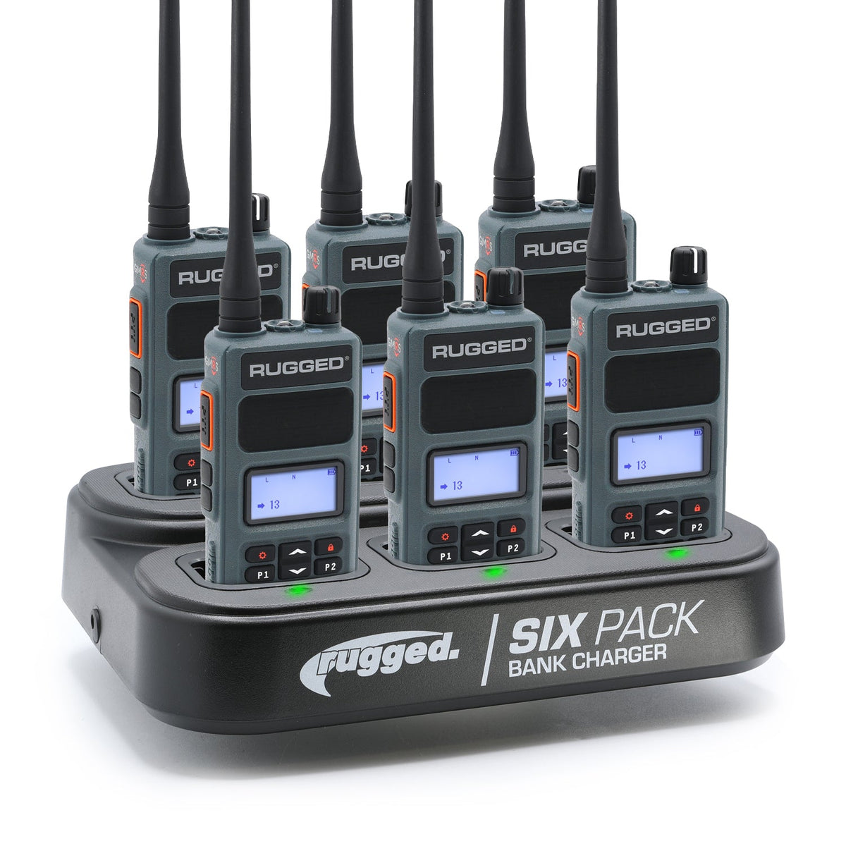 6 PACK - Choose Your GMRS Two Way Handheld Radio – GMR5, Grey
