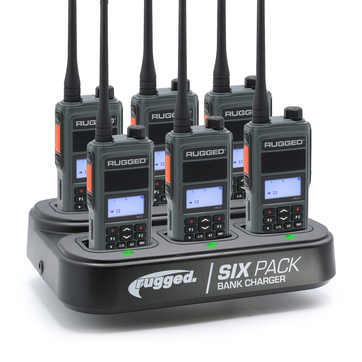 6 PACK - Choose Your GMRS Two Way Handheld Radio – GMR5-X, Grey