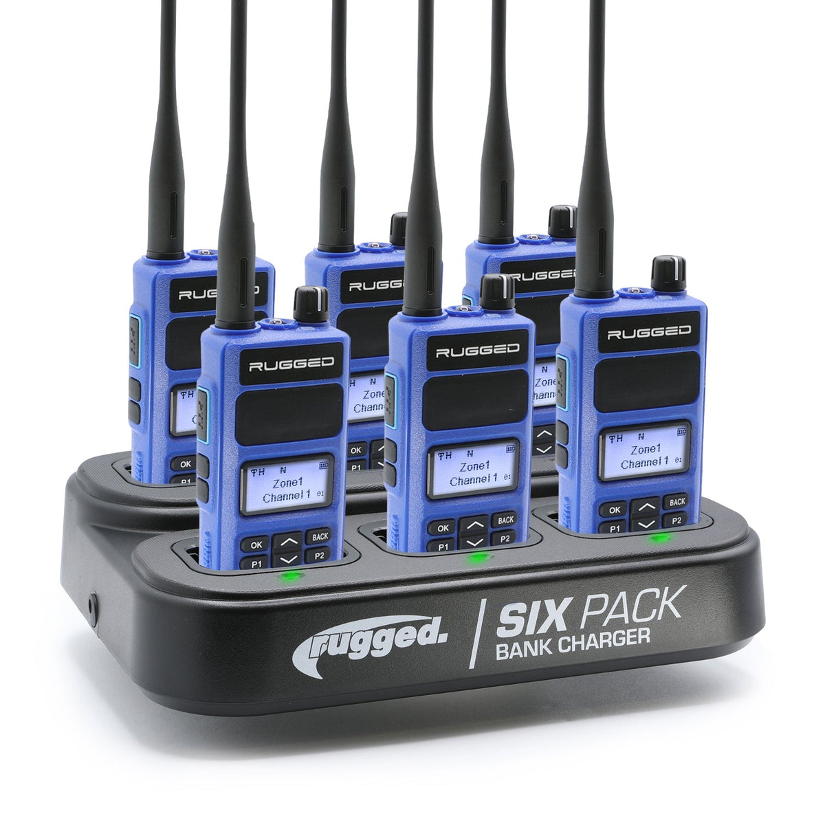 6 PACK - Choose Your Business Band Two Way Handheld Radio – R1 Blue