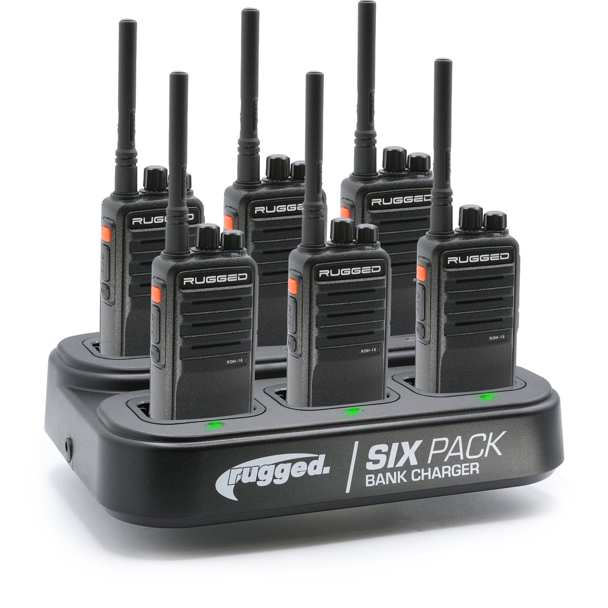 6 PACK - Choose Your Business Band Two Way Handheld Radio – RDH-16 - VHF Black