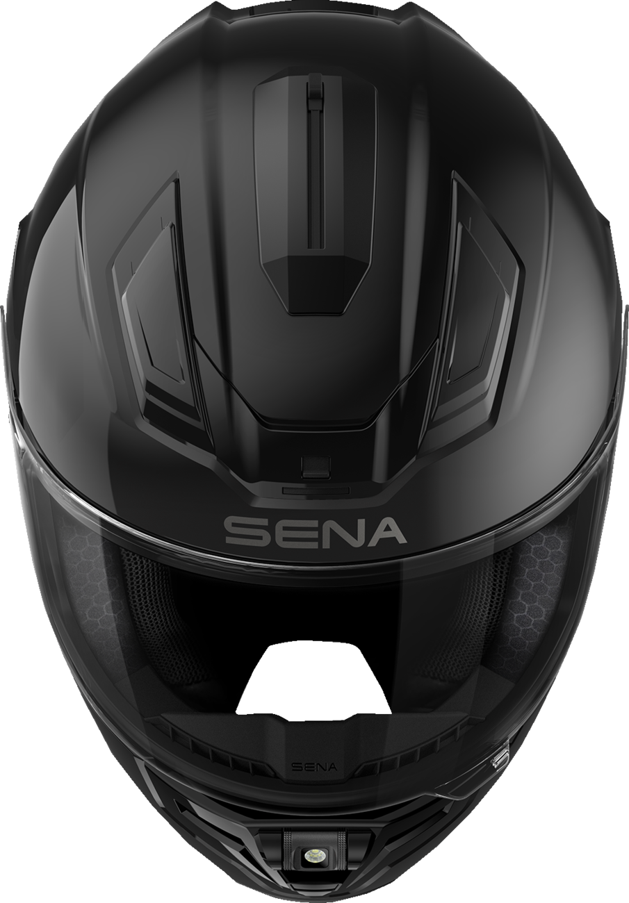 Sena Phantom full-face helmet in Matte Black — top view
