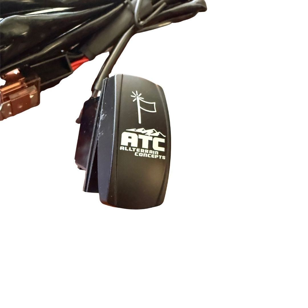 ATC LED Whip Light Wiring Harness with Rocker Switch