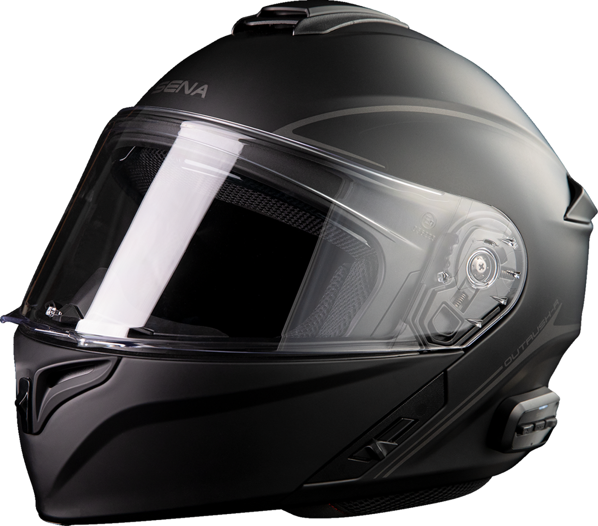 Sena Outrush R modular helmet in Matte Black