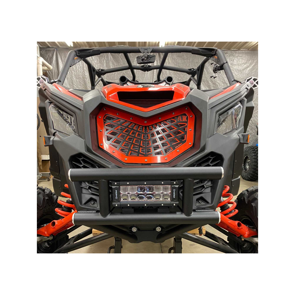 Can-Am Maverick X3 Front Bumper — Can-Am X3 Front Bumper  AJK Offroad Smooth Black Center Bar