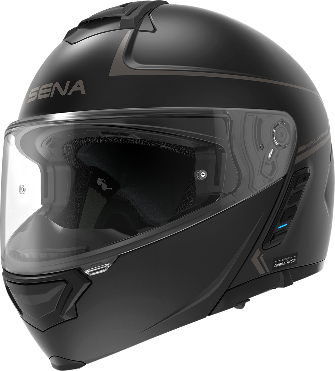 Sena Impulse modular helmet in Matte Black — front view