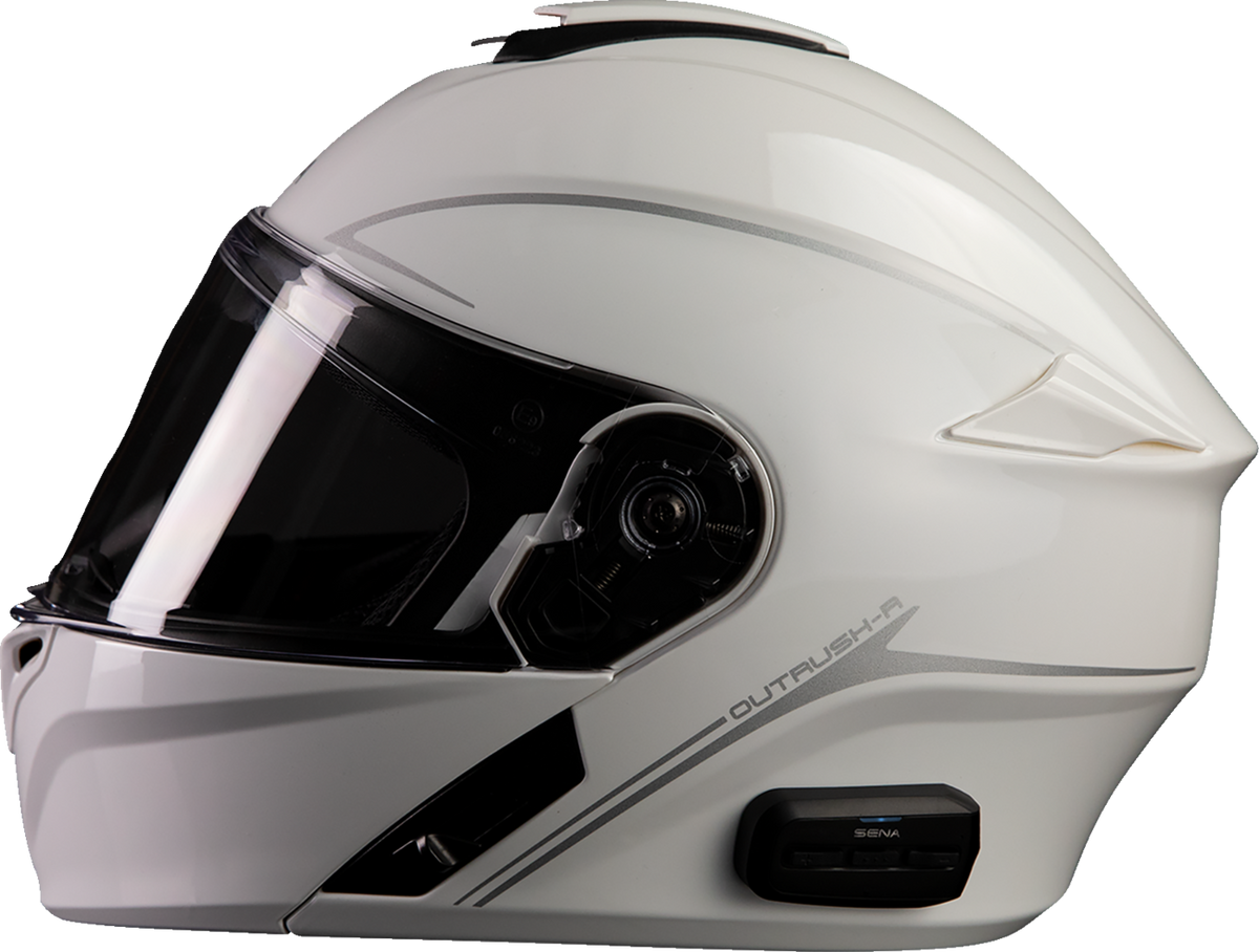 Sena Outrush R modular helmet in Gloss White