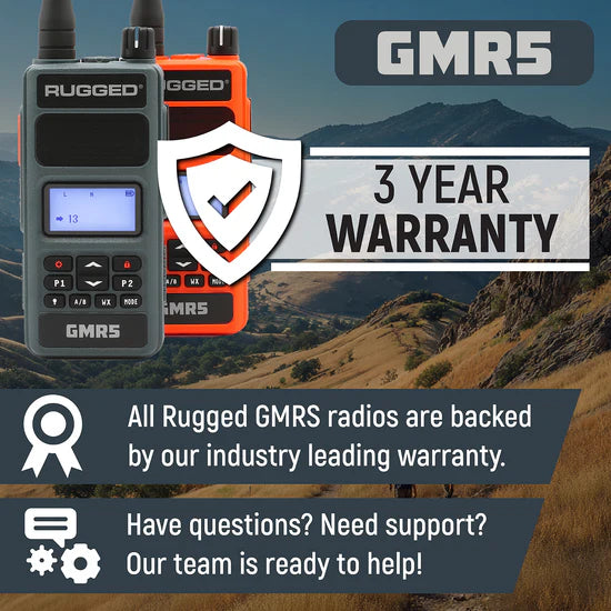 GMR5 - 5W GMRS Handheld Radio - 2 Pack | Rugged Radios