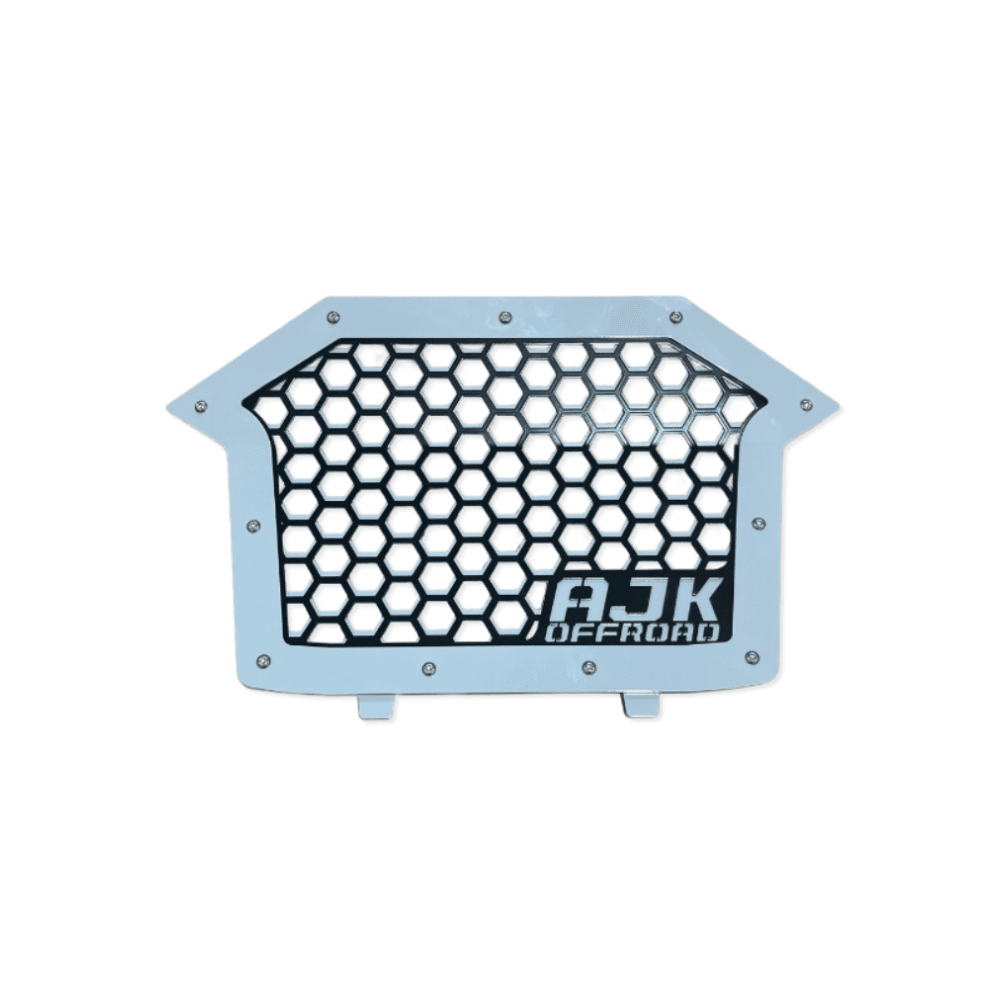 Polaris RZR Grille — Polaris RZR Grill by AJK Offroad Gray Grill Close Up