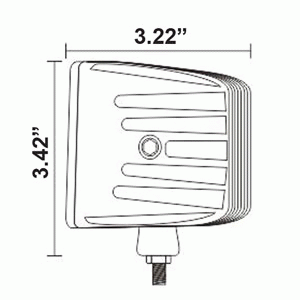 Cube Flood Light — Cube Flood Light by AJK Offroad Schematics with Side Dimensions