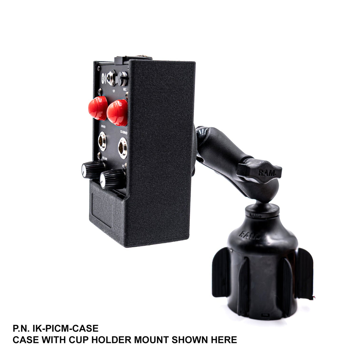 242 Intercom RAM Mount Case with Optional Cup Holder Mount – Case with Cup Holder Mount
