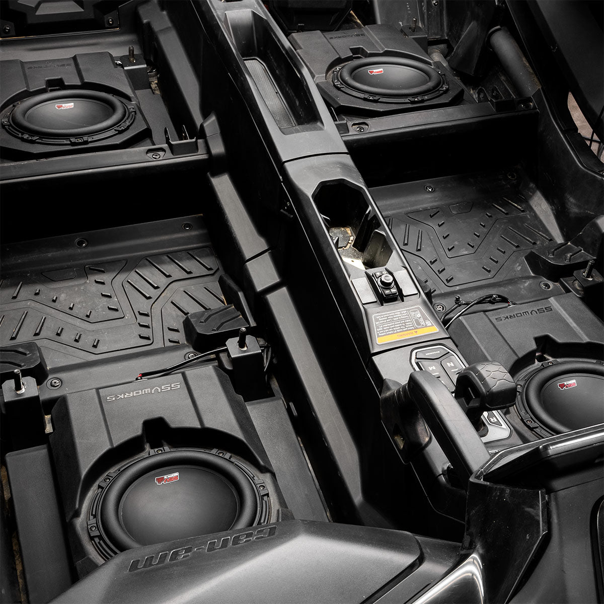2024-2026 Can-Am® Maverick R 4-Seater Rear-Seat Plug-&-Play Dual-Subwoofer Add-On Kit