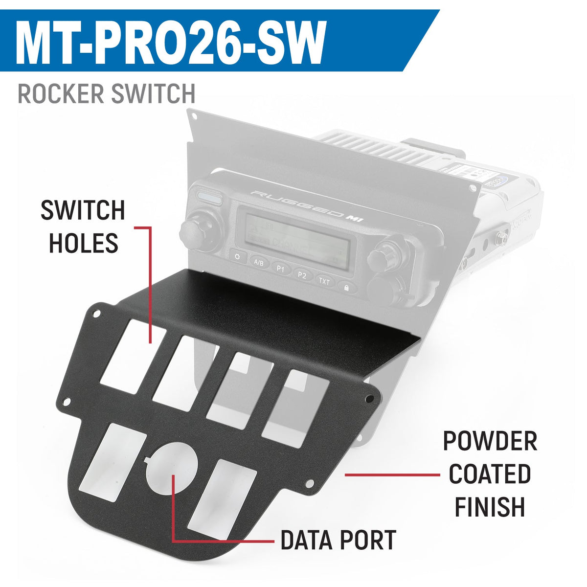 Lower Accessory Panel for 2026 Polaris RZR Pro R Ultimate with 10.4 Inch Touchscreen – Rocker Switch