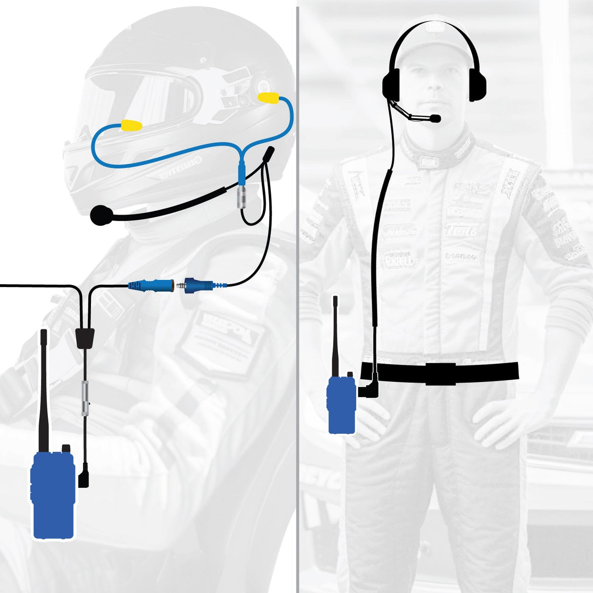 Wired Driver and Crew Chief Racing Kit with R1 Radios – 
