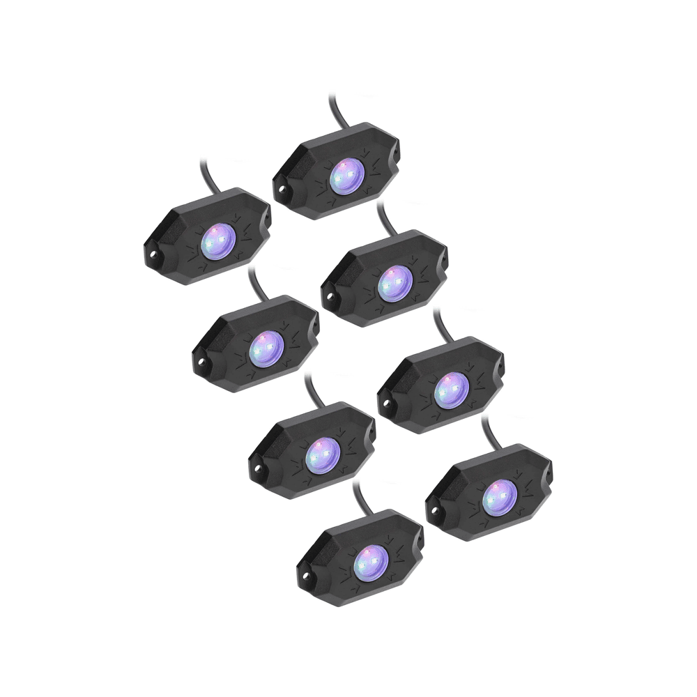 LED Rock Light Kit 8 Piece — LED Rock Light Kit 8 Piece  AJK Offroad