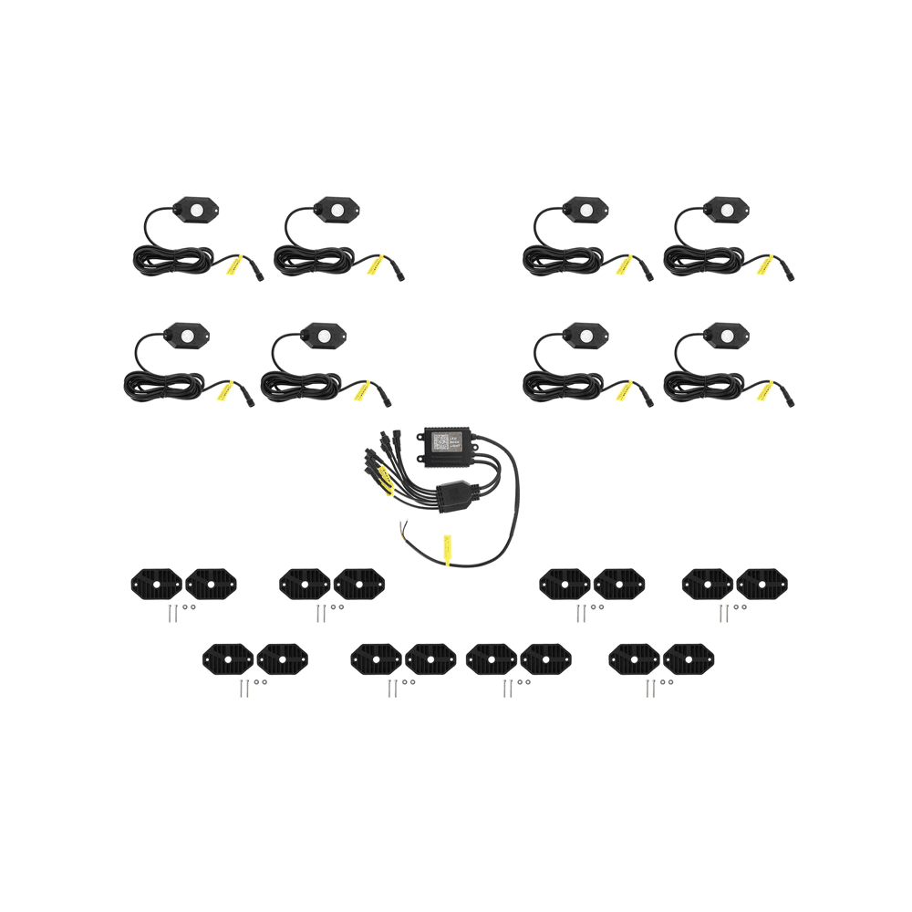LED Rock Light Kit 8 Piece — LED Rock Light Kit 8 Piece  AJK Offroad