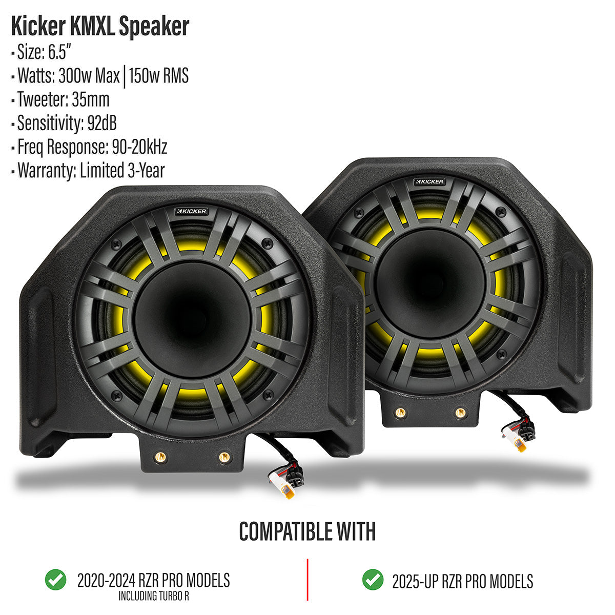2020-2026 Polaris® RZR Pro R / Turbo R / Pro S / Pro XP 6.5" Rear-Hump Speaker-Pods