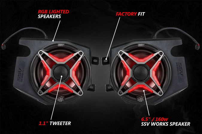 2014–2023 Polaris RZR V-Spec 5-Speaker Plug-&amp;-Play Kit | SSV Works