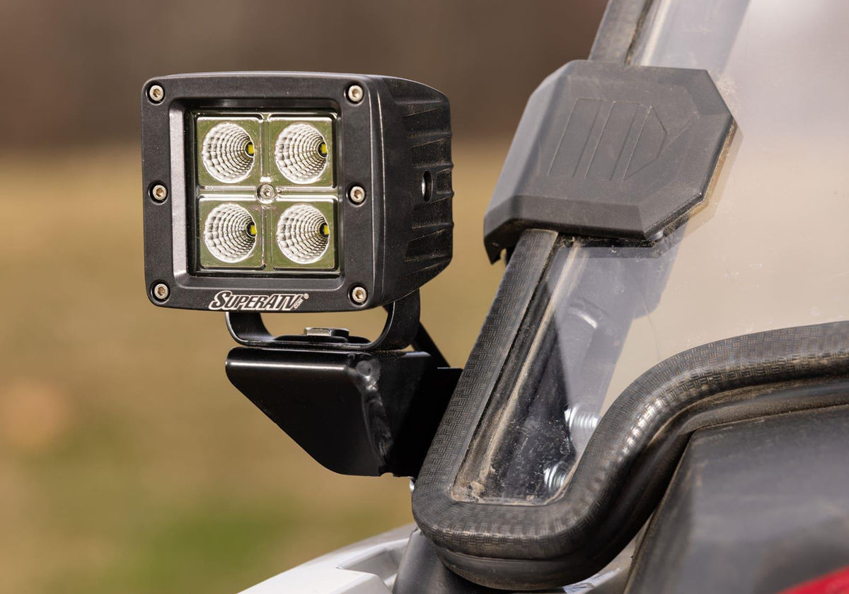 SuperATV Cube Light Mounting Brackets for Polaris RZR
