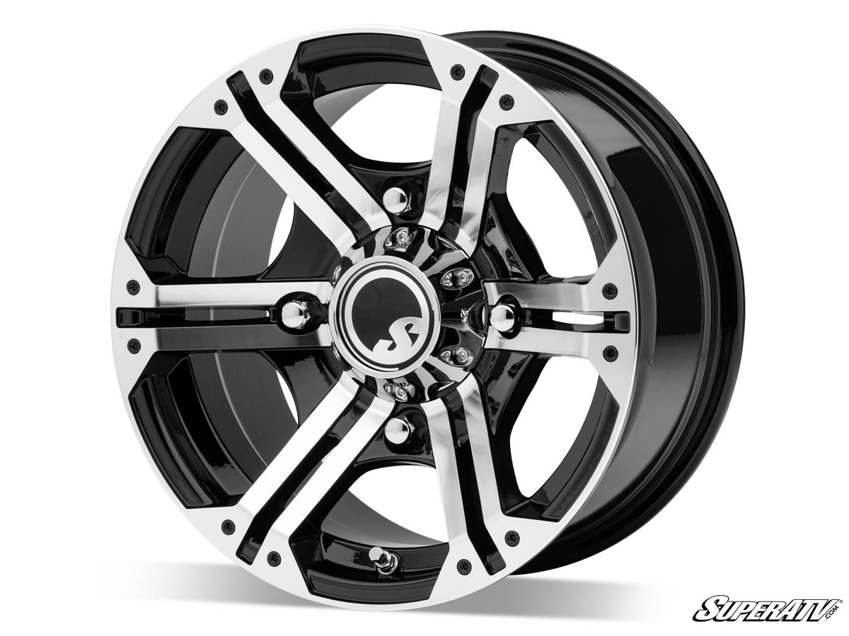 SuperATV Sticky XT Warrior Tires 34x10x14 on 14x7 Bandit H-Series Machined Finish Wheels 4/156 Pattern - image 2