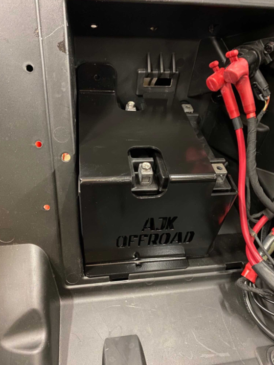Can-Am Maverick X3 Dual Battery Kit — Can-Am X3 Dual Battery Kit by AJK Offroad Battery Box Installed Full View
