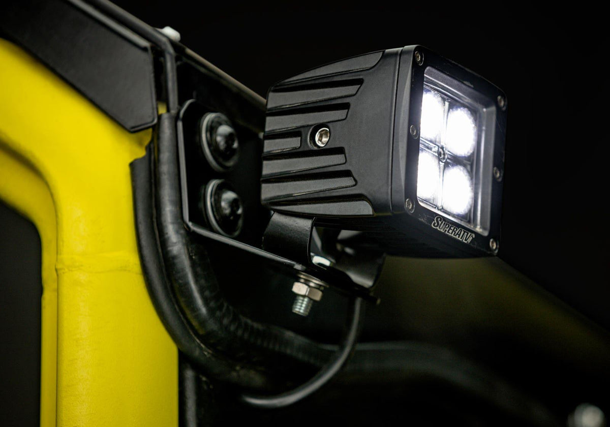 SuperATV Rear-Facing LED Cube Lights for Can-Am Defender