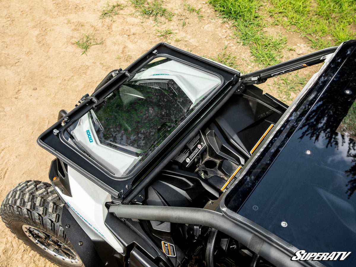 SuperATV Flip Down Glass Windshield for Can-Am Maverick Sport - image 6