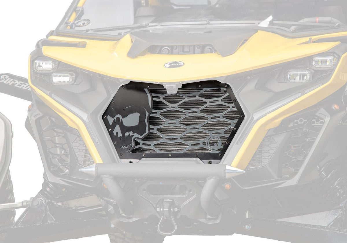 SuperATV Skull Style Grille Insert for Can-Am Maverick R