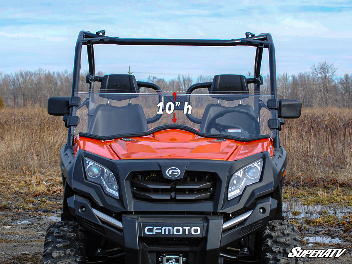 SuperATV Scratch-Resistant Half Windshield for CFMOTO UForce 500 - image 4