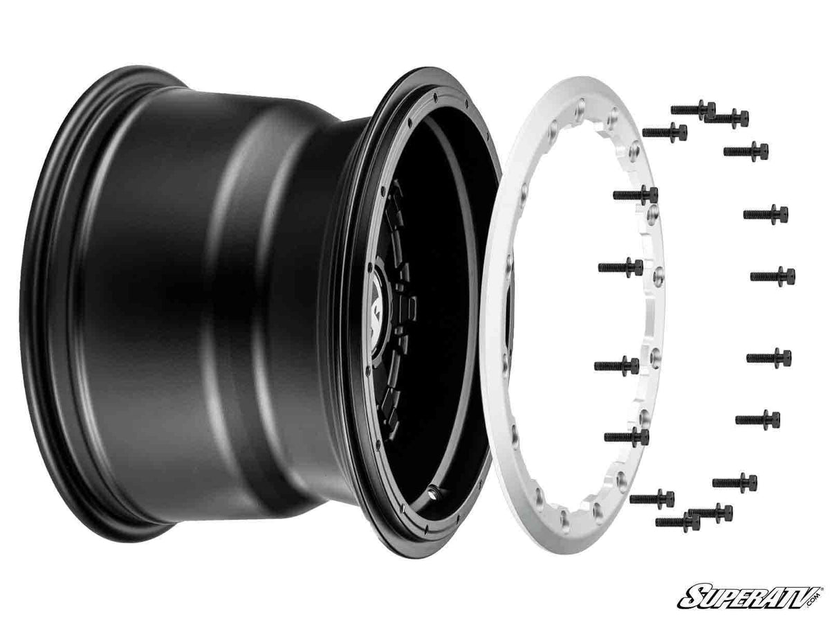 SuperATV Standard XT Warrior Tires 30x10x15 on 15x10 Healy Lock Series Beadlock Wheels 4/156 Pattern - image 6