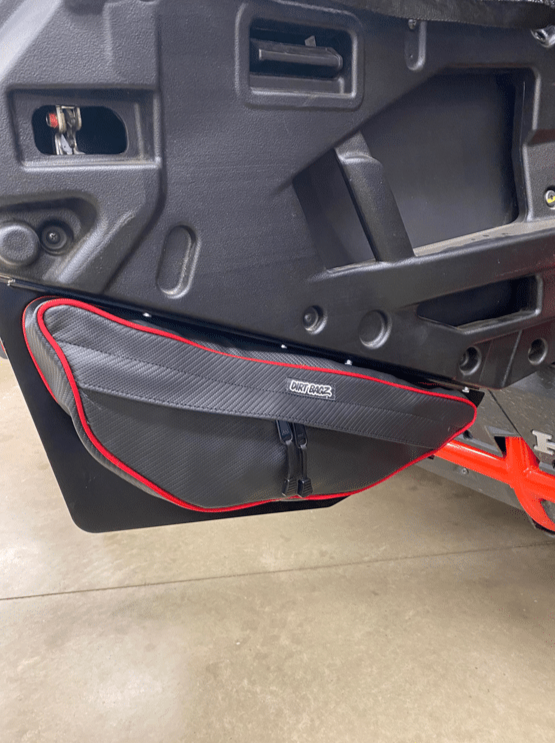 Honda Talon Door Bags — Honda Talon Door Bags by AJK Offroad Wide View of Doors with Bags Installed