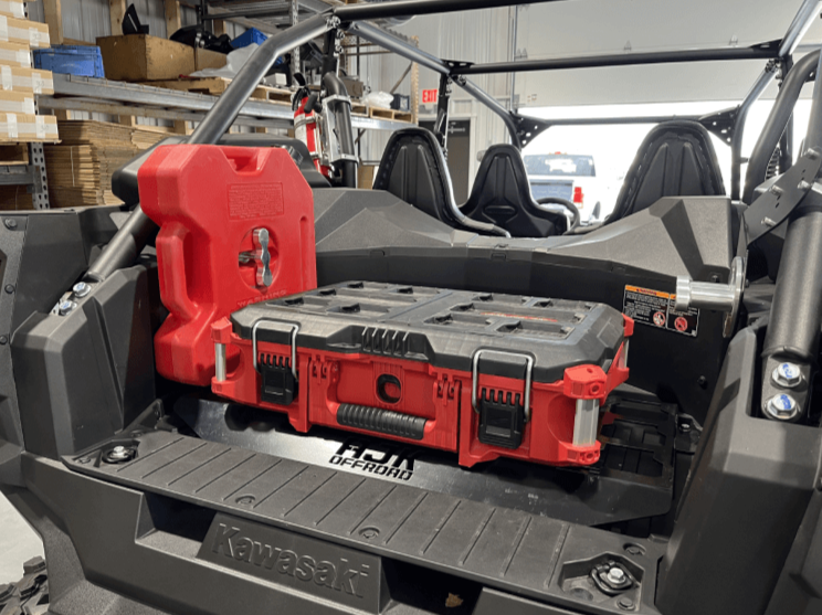 Kawasaki KRX Rotopax Mount — Kawasaki KRX Rotopax Mount by AJK Offroad Installed with One Kit