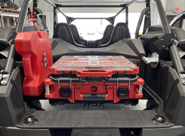 Kawasaki KRX Rotopax Mount — Kawasaki KRX Rotopax Mount by AJK Offroad Installed with Two Kits
