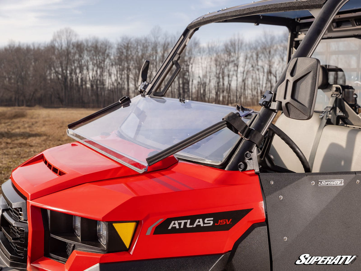 SuperATV JSV Scratch-Resistant Flip Down Windshield for Gravely Atlas - image 3
