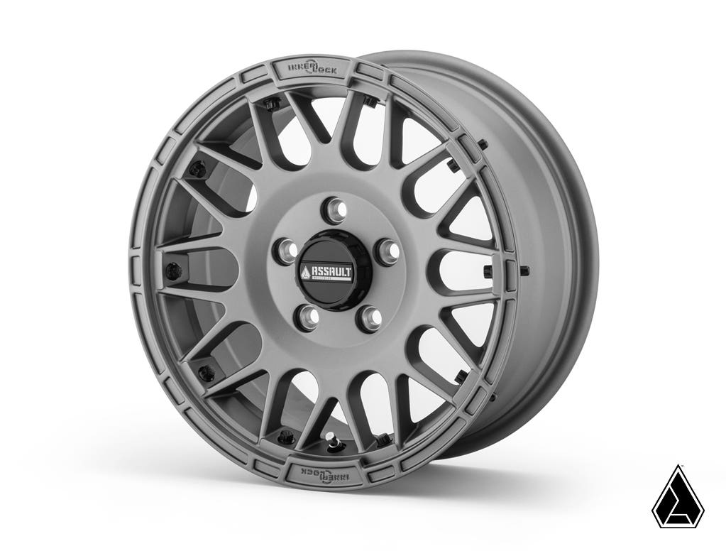 SuperATV Intimidator Tires 34x10x15 on 15in. Matte Titanium Hellfire Wheels 4/156 Pattern - image 2