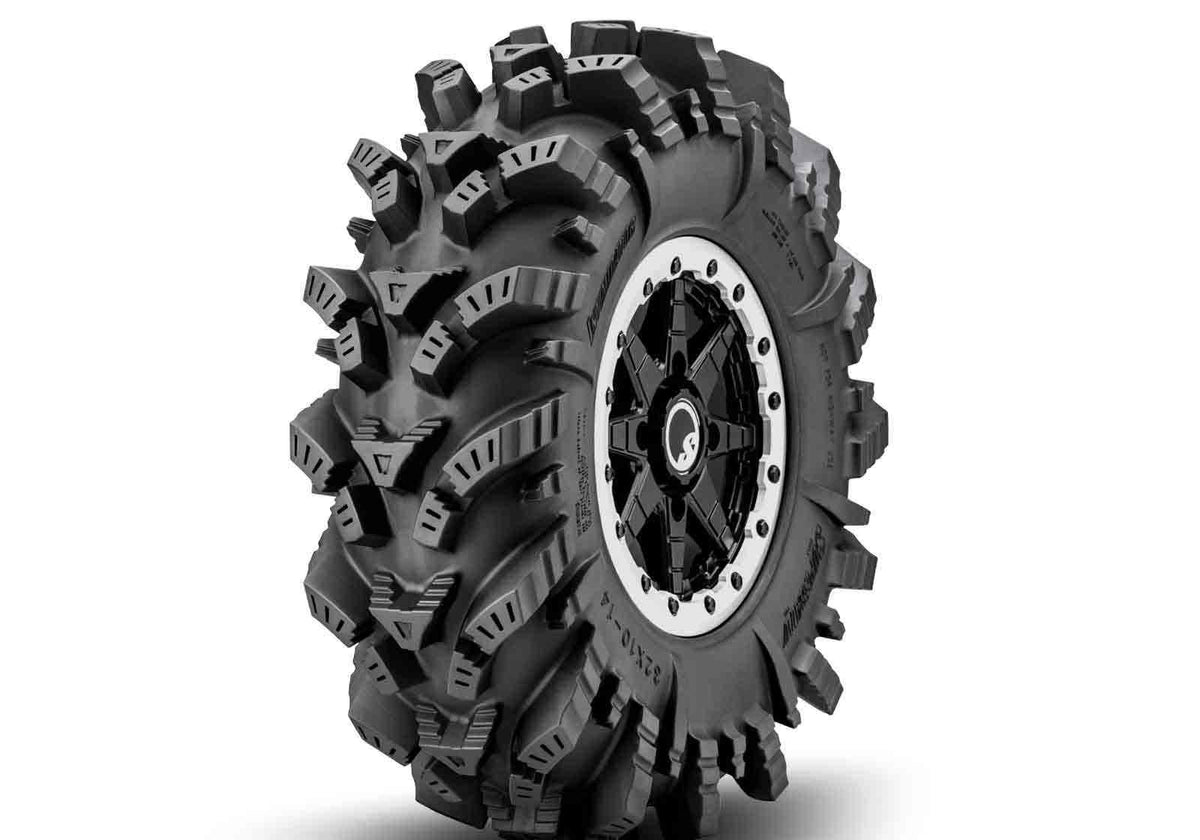 SuperATV Intimidator Tires 26.5x10x14 on 14in. Healy Lock Series Wheels 4/156 Pattern