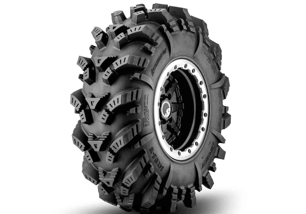 SuperATV Intimidator Tires 34x10.5x14 on 15in. Healy Lock Series Wheels 4/137 Pattern