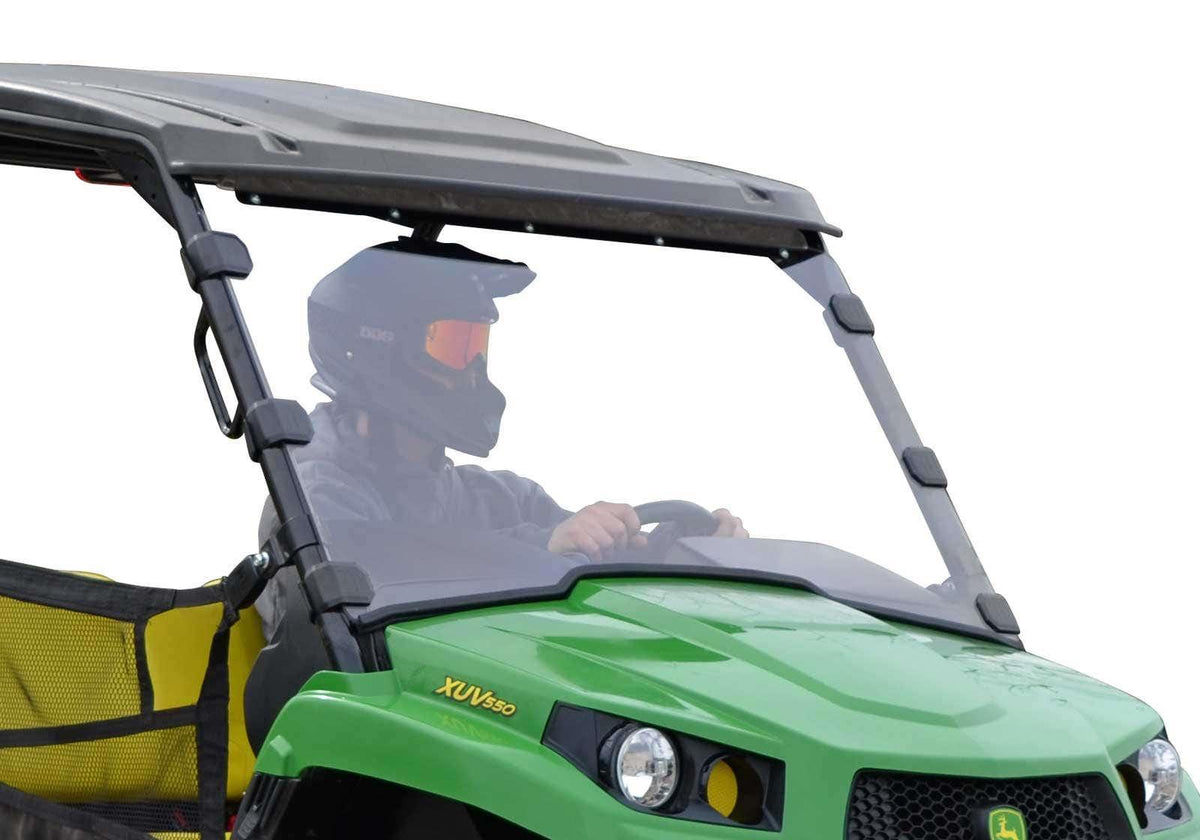 SuperATV Scratch-Resistant Full Windshield for John Deere Gator XUV