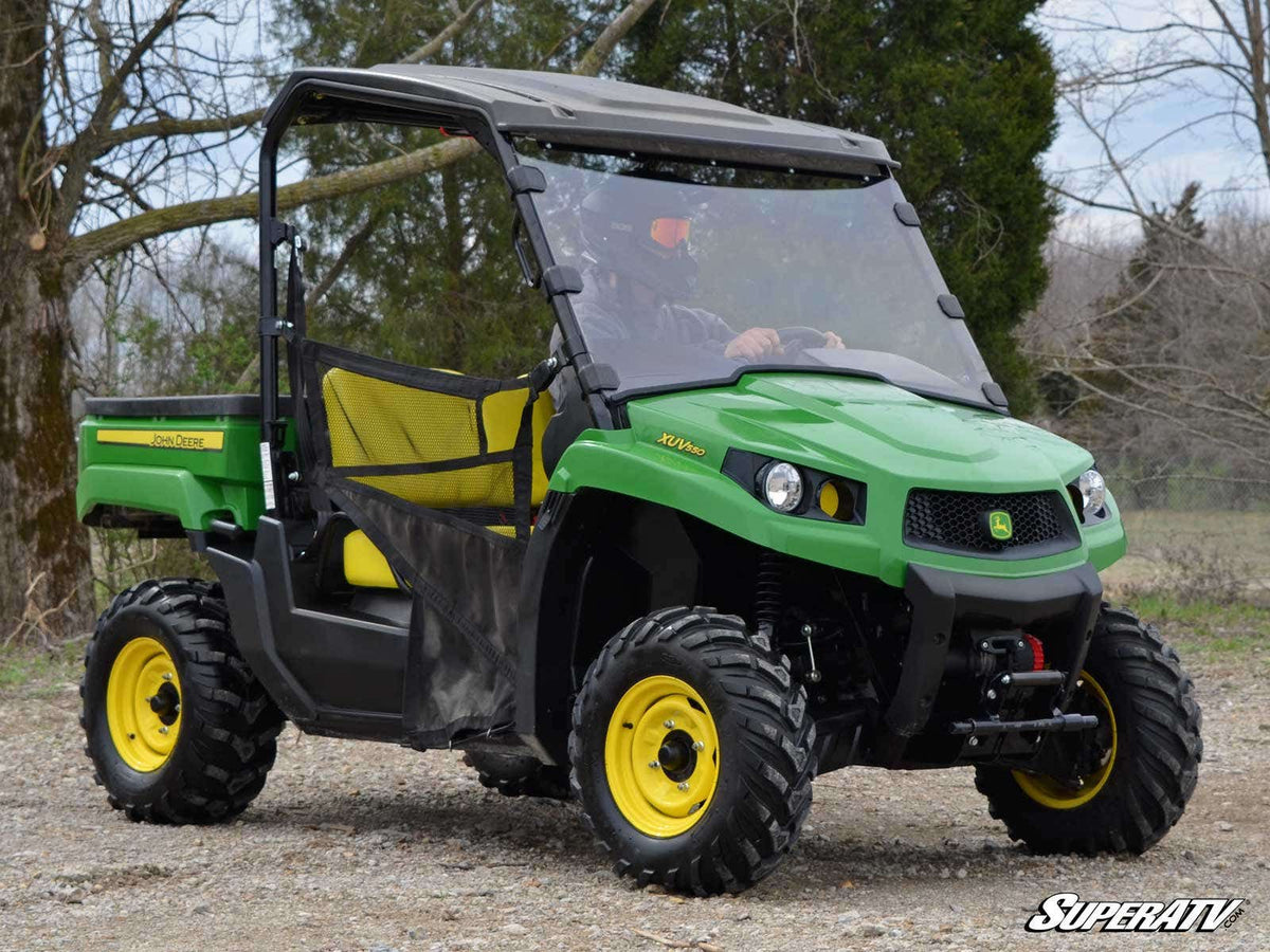SuperATV Scratch-Resistant Full Windshield for John Deere Gator XUV - image 3