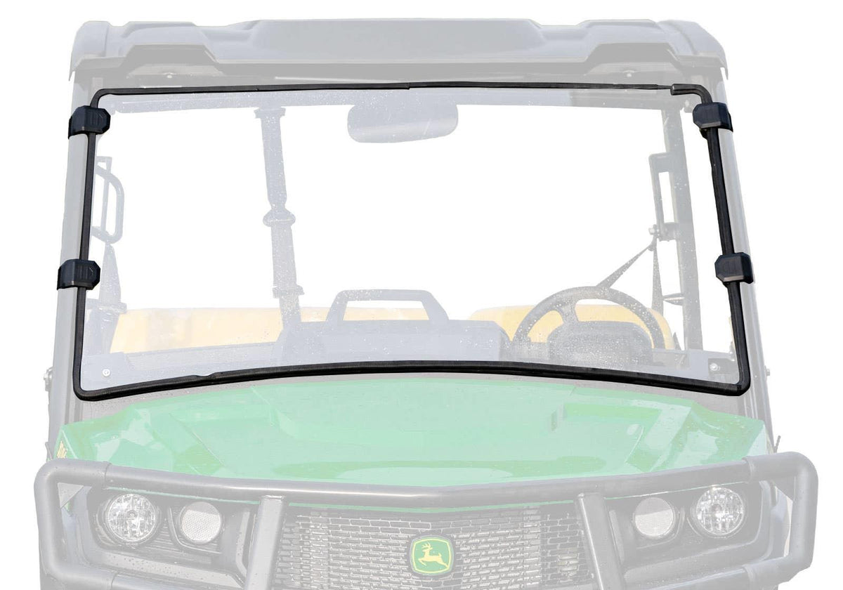 SuperATV 835/865 Scratch Resistant Full Windshield for John Deere Gator XUV