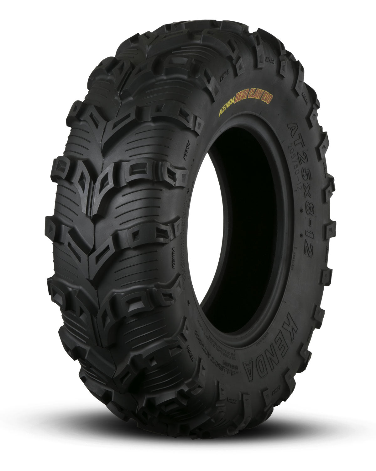 Kenda Bear Claw EVO K592 tire showing center tread blocks and shoulder lugs; tire only