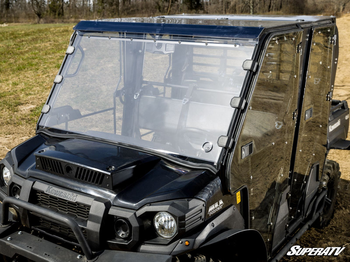 SuperATV Scratch-Resistant Full Windshield for Kawasaki Mule Pro - image 4